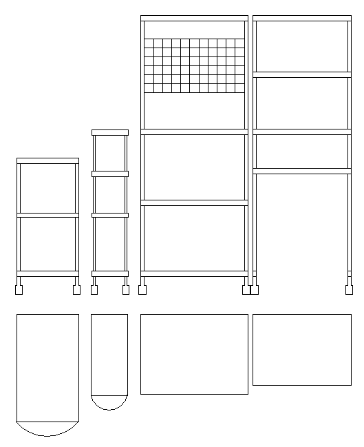 並べたときのイメージ図 高さ・奥行